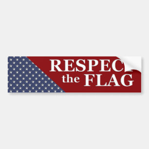 KRW Respect the Flag USA Pride Bumper Sticker