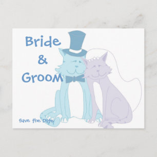 KRW Save the Date Cats Custom Wedding Card