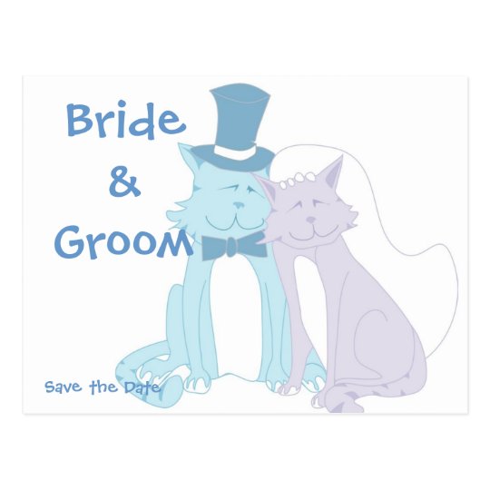 KRW Save the Date Cats Custom Wedding Card