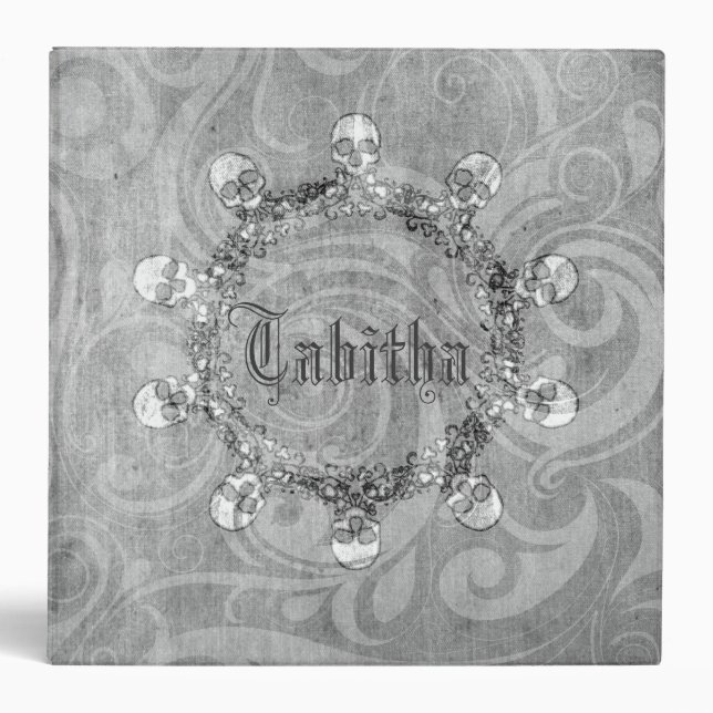 KRW Skull Frame Custom Name Binder/Album* Binder (Front)