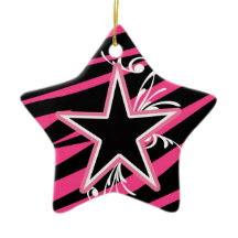KRW Star and Swirls Zebra Black and Pink Keepsake