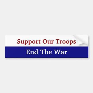 KRW Support Our Troops End The War Bumper Sticker