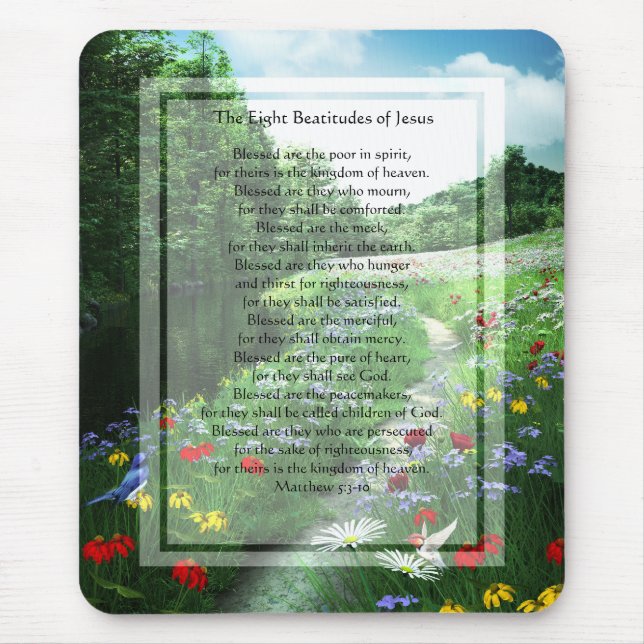 KRW The Eight Beatitudes of Jesus Mouse Pad (Front)