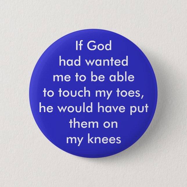 KRW Touch My Toes Funny 2 Inch Round Button (Front)
