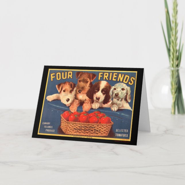 KRW Vintage Four Friends Crate Label Card (Front)