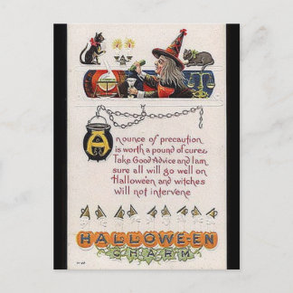 KRW Vintage Halloween Charm Postcard