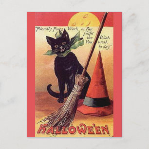 KRW Vintage Halloween Holiday Postcard