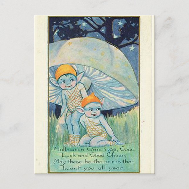 KRW Vintage Halloween Postcard (Front)