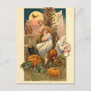 KRW Vintage Halloween Postcard