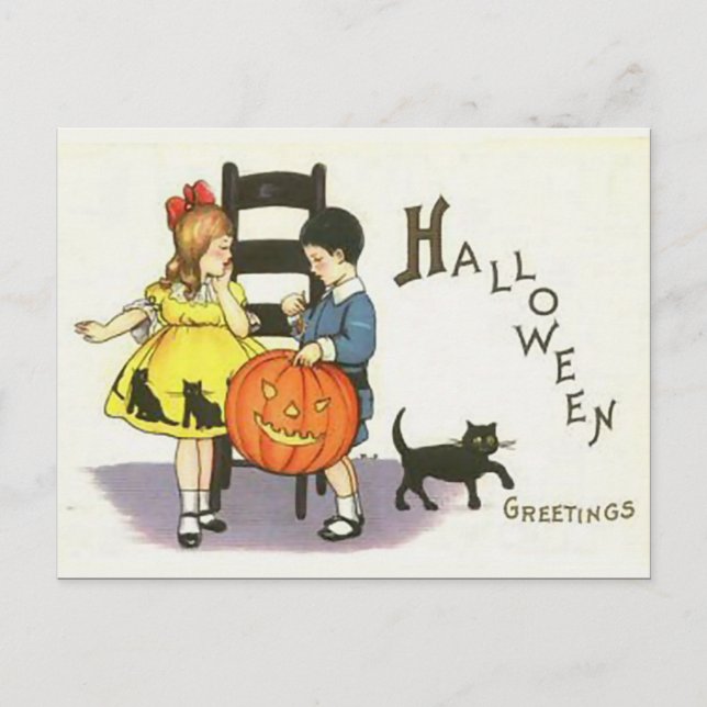 KRW Vintage Halloween Postcard (Front)