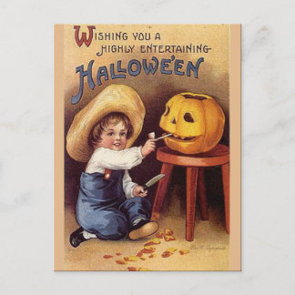 KRW Vintage Halloween Postcard