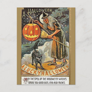 KRW Vintage Halloween Postcard