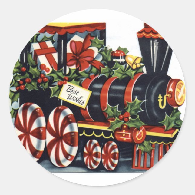 KRW Vintage Holiday Train Sticker (Front)