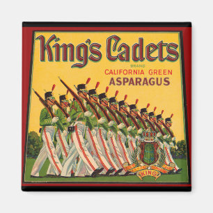 KRW Vintage King's Cadets Asparagus Crate Magnet