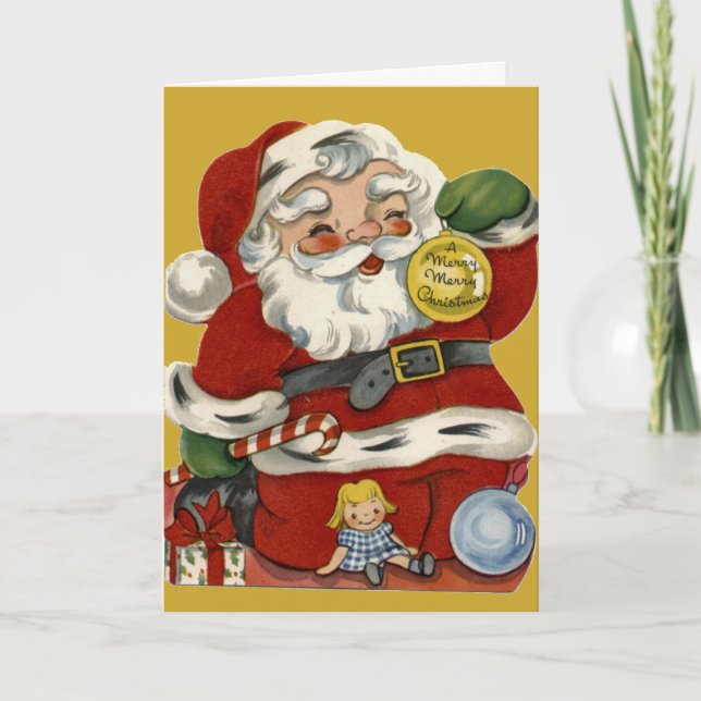 KRW Vintage Santa and Toys Card (Front)