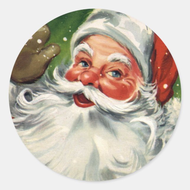 KRW Vintage Santa Claus Christmas Sticker (Front)
