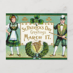 KRW Vintage St Patrick's Day Postcard