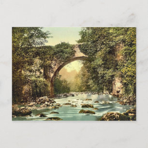 KRW Vintage The Dargle Bridge County Wicklow Postcard