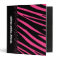 KRW Zebra Pink and Black Stars School Binder**