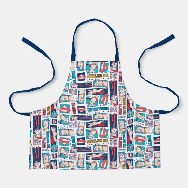 Krypto Comic Panel Pattern Apron (Front)