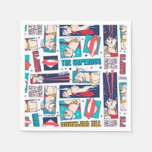 Krypto Comic Panel Pattern Napkin