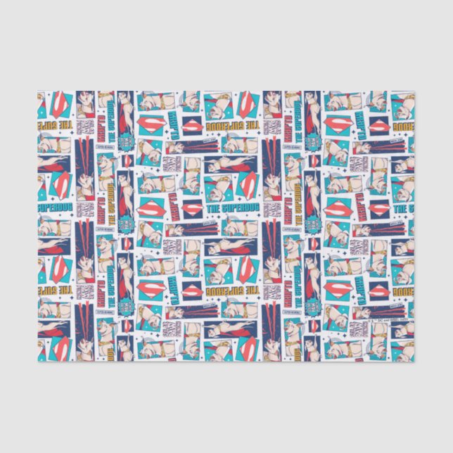 Krypto Comic Panel Pattern Tissue Paper (Front)