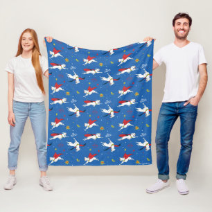Krypto Flying Pattern Fleece Blanket