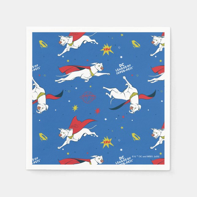 Krypto Flying Pattern Napkin (Front)