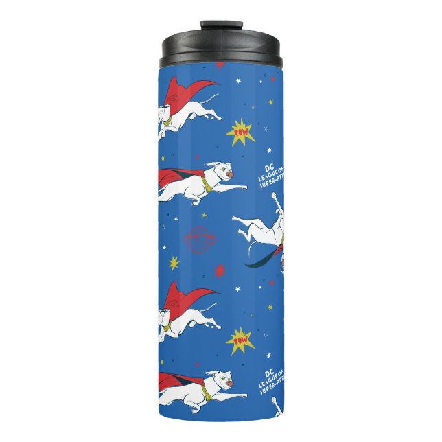 Krypto Flying Pattern Thermal Tumbler (Front)