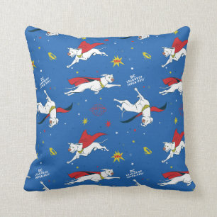 Krypto Flying Pattern Throw Pillow