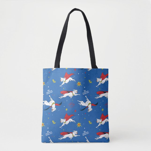 Krypto Flying Pattern Tote Bag (Front)