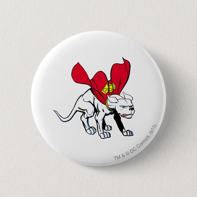 Krypto Growls 2 Inch Round Button (Front)