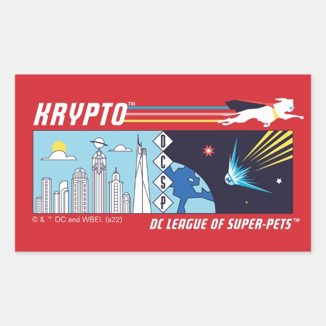 Krypto Outer-Space to Metropolis Sticker (Front)