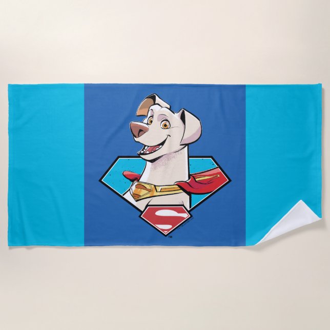 Krypto S-Shield Graphic Beach Towel (Front)