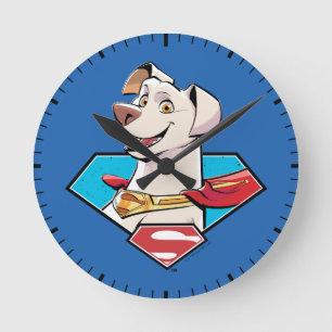 Krypto S-Shield Graphic Round Clock
