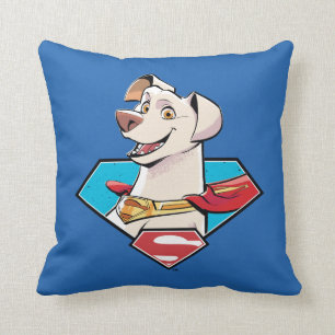 Krypto S-Shield Graphic Throw Pillow