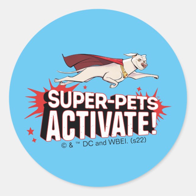 Krypto: Super-Pets Activate! Classic Round Sticker (Front)