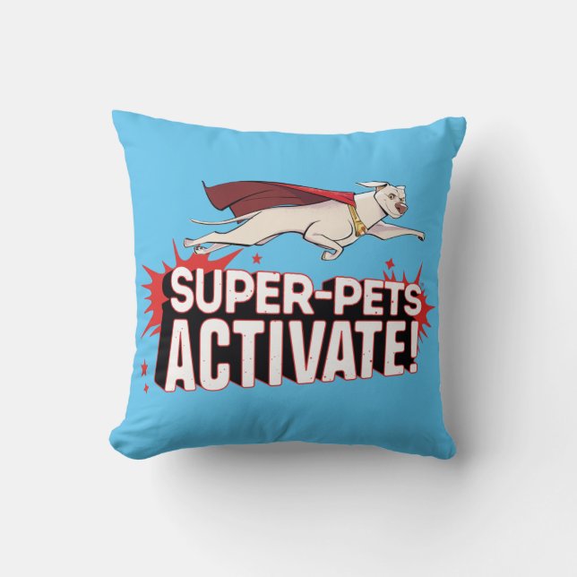 Krypto: Super-Pets Activate! Throw Pillow (Front)