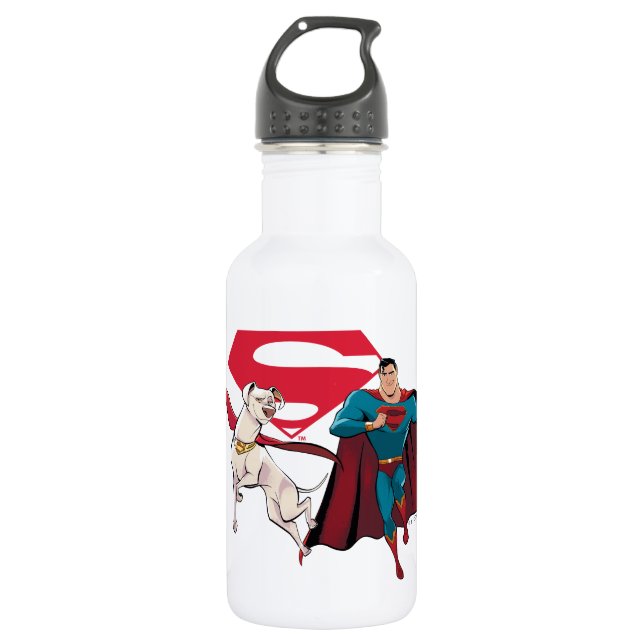 Krypto & Superman 532 Ml Water Bottle (Front)