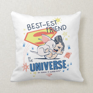 Krypto & Superman: Best-est Friend in the Universe Throw Pillow