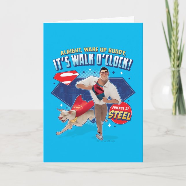 Krypto & Superman - It's Walk O'Clock! Card (Front)