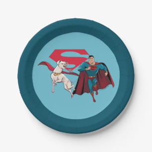Krypto & Superman Paper Plate