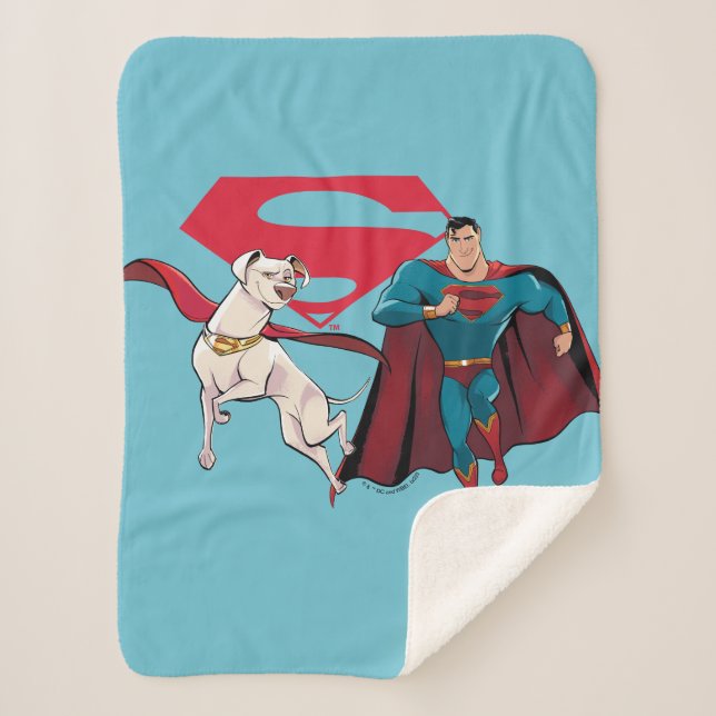 Krypto & Superman Sherpa Blanket (Front)