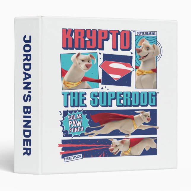 Krypto The Super-Dog Comic Panels Binder (Front/Spine)