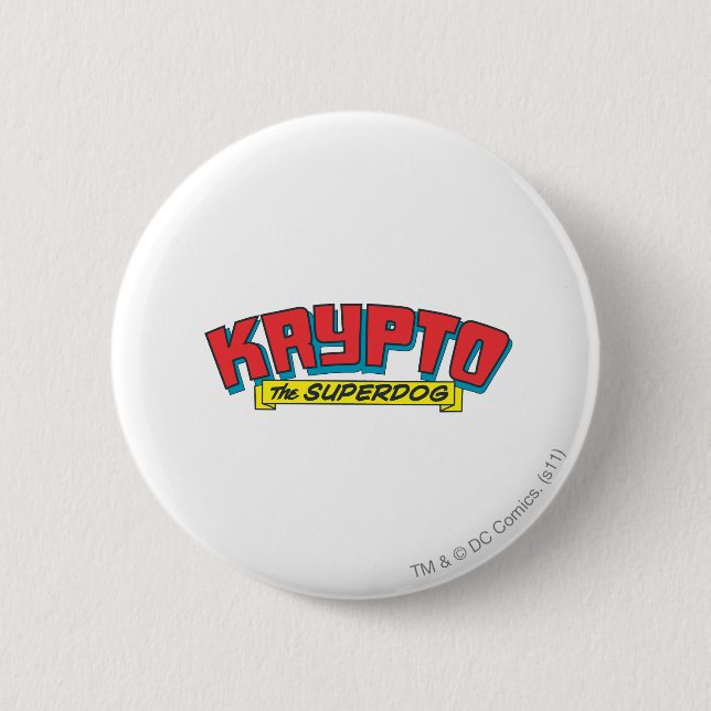 Krypto the superdog 2 inch round button (Front)
