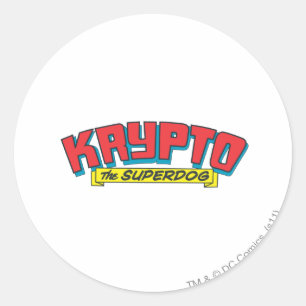 Krypto the superdog classic round sticker