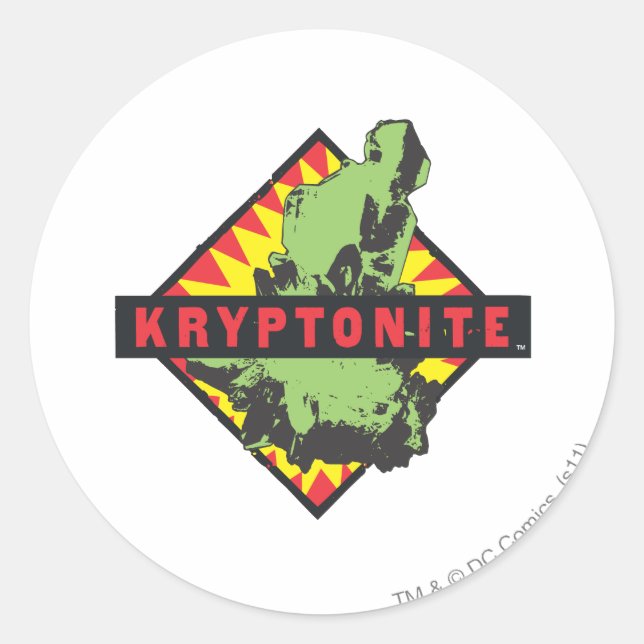 Kryptonite Classic Round Sticker (Front)