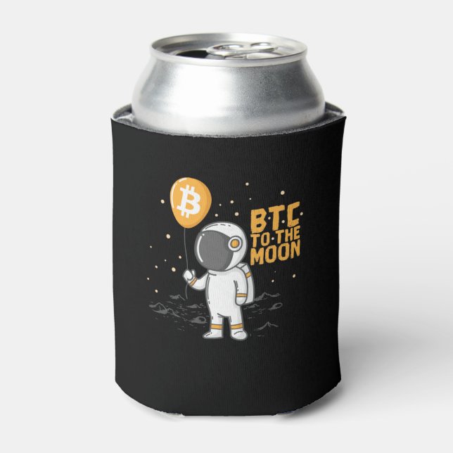 Kryptowährung Bitcoin Astronaut BTC to The Moon Can Cooler (Can Front)