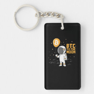 Kryptowährung Bitcoin Astronaut BTC to The Moon Keychain