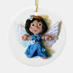 Krystal Angel I Ceramic Ornament
